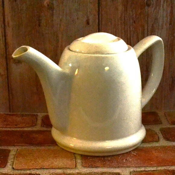Vintage Baker Hart And Stuart White Teapot With Copper Cozy Rustic Country Charm - Picture 7 of 10